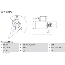 Starteris
                                BOSCH                                0986017120, BOSCH, 0986017120, auto detalė
