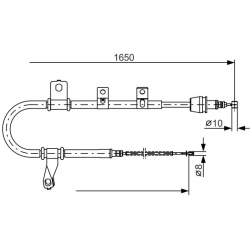 trosas, stovėjimo stabdys
                                BOSCH                                1 987 482 074, BOSCH, 1987482
