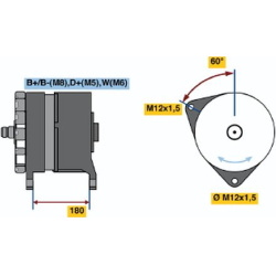 kintamosios srovės generatorius
                                BOSCH                                                0986037