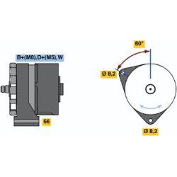 kintamosios srovės generatorius
                                BOSCH                                                0986041