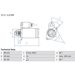 Starteris
                                BOSCH                                0986027030, BOSCH, 0986027030, auto detalė