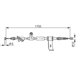 trosas, stovėjimo stabdys
                                BOSCH                                1 987 477 111, BOSCH, 1987477