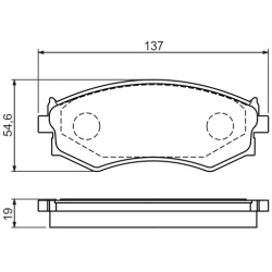 stabdžių trinkelių rinkinys, diskinis stabdys
                                BOSCH                                0986461