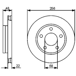 stabdžių diskas (1vnt)
                                BOSCH                                0986479463, BOSCH, 0986479463, 