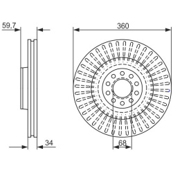 stabdžių diskas (1vnt)
                                BOSCH                                0986479B97, BOSCH, 0986479B97, 