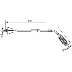 trosas, stovėjimo stabdys
                                BOSCH                                1 987 482 555, BOSCH, 1987482