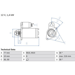Starteris
                                BOSCH                                0986020411, BOSCH, 0986020411, auto detalė