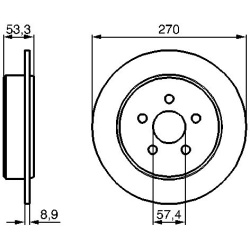 stabdžių diskas (1vnt)
                                BOSCH                                0986478514, BOSCH, 0986478514, 