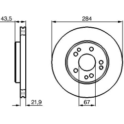 stabdžių diskas (1vnt)
                                BOSCH                                0986478186, BOSCH, 0986478186, 