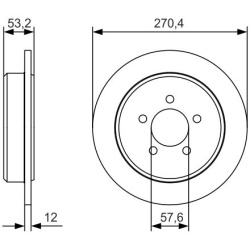 stabdžių diskas (1vnt)
                                BOSCH                                0986479A80, BOSCH, 0986479A80, 