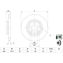 stabdžių diskas (1vnt)
                                BOSCH                                0986478521, BOSCH, 0986478521, 