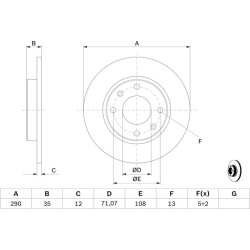 stabdžių diskas (1vnt)
                                BOSCH                                0986479194, BOSCH, 0986479194, 