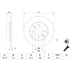 stabdžių diskas (1vnt)
                                BOSCH                                0986478273, BOSCH, 0986478273, 
