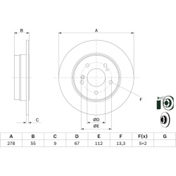 stabdžių diskas (1vnt)
                                BOSCH                                0986478325, BOSCH, 0986478325, 