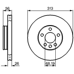 stabdžių diskas (1vnt)
                                BOSCH                                0986478296, BOSCH, 0986478296, 