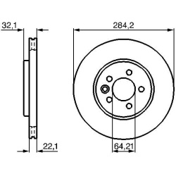 stabdžių diskas (1vnt)
                                BOSCH                                0986478314, BOSCH, 0986478314, 