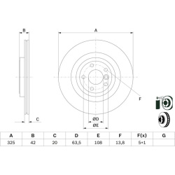 stabdžių diskas (1vnt)
                                BOSCH                                0986479E61, BOSCH, 0986479E61, 