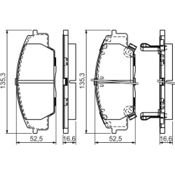 stabdžių trinkelių rinkinys, diskinis stabdys
                                BOSCH                                0986494