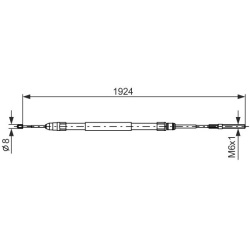 trosas, stovėjimo stabdys
                                BOSCH                                1987477693, BOSCH, 1987477693