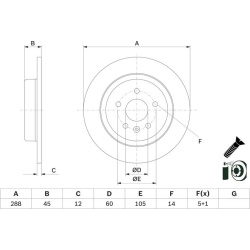 stabdžių diskas (1vnt)
                                BOSCH                                0986479D90, BOSCH, 0986479D90, 