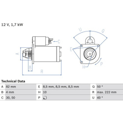 Starteris
                                BOSCH                                0986022061, BOSCH, 0986022061, auto detalė