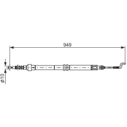 trosas, stovėjimo stabdys
                                BOSCH                                1 987 477 706, BOSCH, 1 987 4