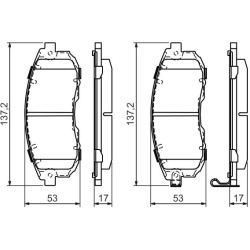 stabdžių trinkelių rinkinys, diskinis stabdys
                                BOSCH                                0986494