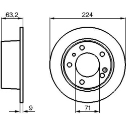 stabdžių diskas (1vnt)
                                BOSCH                                0986478141, BOSCH, 0986478141, 