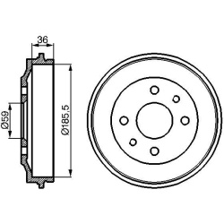 stabdžių būgnas
                                BOSCH                                0986477055, BOSCH, 0986477055, auto d