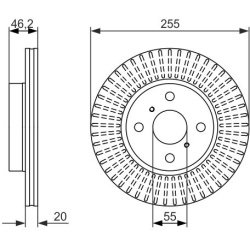 stabdžių diskas (1vnt)
                                BOSCH                                0986479616, BOSCH, 0986479616, 