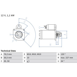 Starteris
                                BOSCH                                0986017060, BOSCH, 0986017060, auto detalė