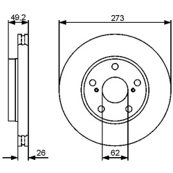 stabdžių diskas (1vnt)
                                BOSCH                                0986479425, BOSCH, 0986479425, 