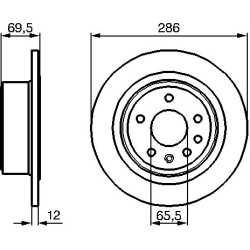stabdžių diskas (1vnt)
                                BOSCH                                0986478609, BOSCH, 0986478609, 