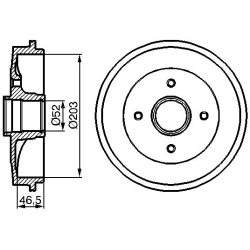 stabdžių būgnas
                                BOSCH                                0986477124, BOSCH, 0986477124, auto d