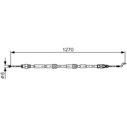 trosas, stovėjimo stabdys
                                BOSCH                                1 987 482 014, BOSCH, 1987482