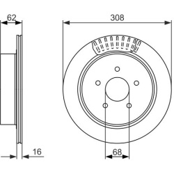 stabdžių diskas (1vnt)
                                BOSCH                                0986479606, BOSCH, 0986479606, 