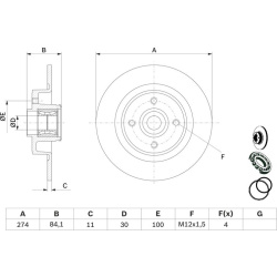 stabdžių diskas (1vnt)
                                BOSCH                                0986479277, BOSCH, 0986479277, 