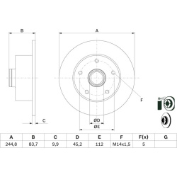 stabdžių diskas (1vnt)
                                BOSCH                                0986479B48, BOSCH, 0986479B48, 