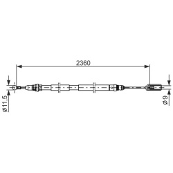 trosas, stovėjimo stabdys
                                BOSCH                                1 987 477 714, BOSCH, 1987477