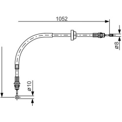 trosas, stovėjimo stabdys
                                BOSCH                                1 987 477 186, BOSCH, 1 987 4