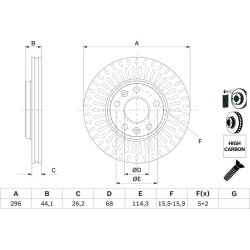 stabdžių diskas (1vnt)
                                BOSCH                                0986479E77, BOSCH, 0986479E77, 