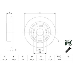 stabdžių diskas (1vnt)
                                BOSCH                                0986479F76, BOSCH, 0986479F76, 