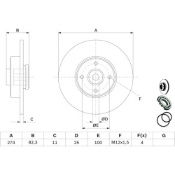 stabdžių diskas (1vnt)
                                BOSCH                                0986479270, BOSCH, 0986479270, 