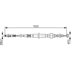trosas, stovėjimo stabdys
                                BOSCH                                1 987 477 167, BOSCH, 1 987 4