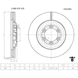 stabdžių diskas (1vnt)
                                BOSCH                                0986479V29, BOSCH, 0986479V29, 