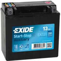 Akumuliatorius EXIDE EK131 13Ah 200A Papildoma baterija Auxiliary Start-Stop
                                EXIDE           