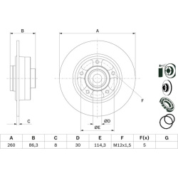 stabdžių diskas (1vnt)
                                BOSCH                                0986479E78, BOSCH, 0986479E78, 