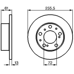 stabdžių diskas (1vnt)
                                BOSCH                                0986478067, BOSCH, 0986478067, 