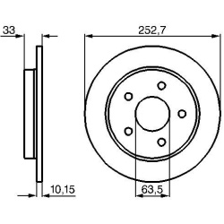 stabdžių diskas (1vnt)
                                BOSCH                                0986478196, BOSCH, 0986478196, 