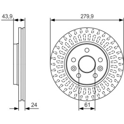 stabdžių diskas (1vnt)
                                BOSCH                                0986479S66, BOSCH, 0986479S66, 